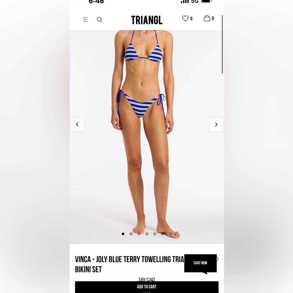 Triangl Swimwear Vinca Blue Terry Bikini